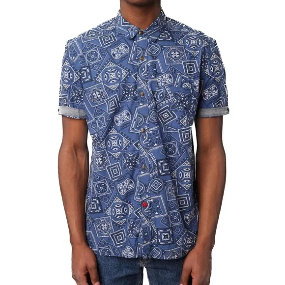Urban Outfitters Shirts Cpo Urban Outfitters Blue Bandana